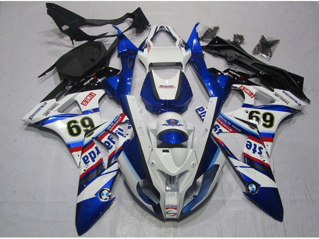 Blanc Bleu Sterilgarda 69 Carénage S1000RR 2009-2014