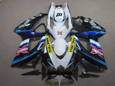 Blanc Dark Dog 07 Carénage GSXR 600 K8 2008-2010