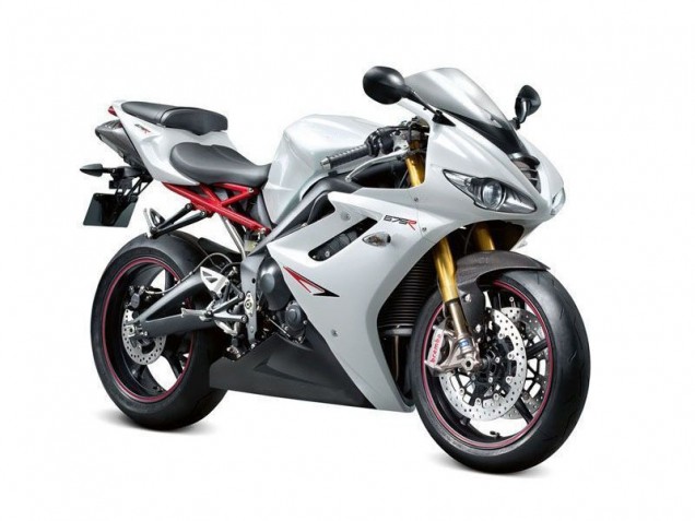 Blanc Noir Carénage Daytona 675 Triple 2006-2008