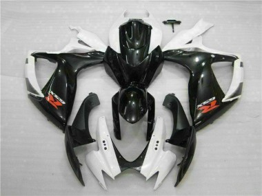 Blanc Noir Carénage GSXR 600 / 750 K6 2006-2007