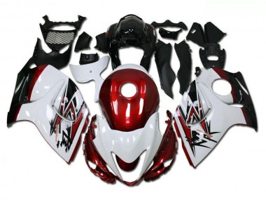 Blanc Rouge Carénage GSXR 1300 Hayabusa 2008-2019