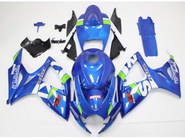 Bleu Blanc Kit Carénages Complet GSXR 600 / 750 K6 2006-2007