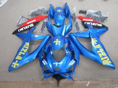 Bleu Jaune Rizla Blanc Motul Carénage GSXR 600 K8 2008-2010