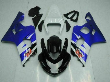 Bleu Noir Kit Carénages Complet GSXR 600 / 750 K4 2004-2005