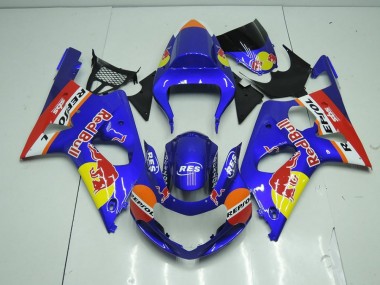 Bleu Red Bull Carénage GSXR 1000 K1 2000-2002