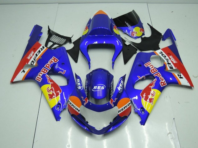 Bleu Red Bull Carénage GSXR 1000 K1 2000-2002