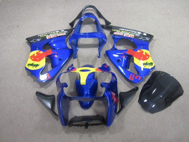 Bleu Red Bull Ninja Carénage ZX6R 2000-2002