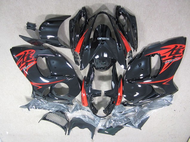 Noir Rouge Kit Carénages GSXR 1300 Hayabusa 2008-2019