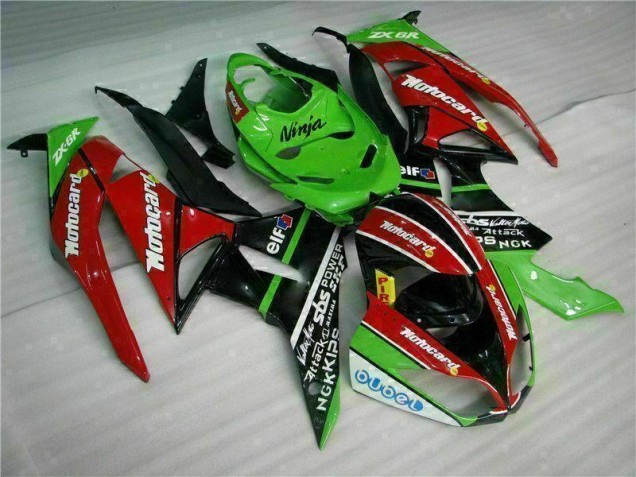 Noir Rouge Vert card Carénage ZX6R 2009-2012