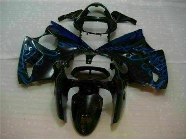 Noir avec Bleu Flamme Carénage ZX6R 2000-2002