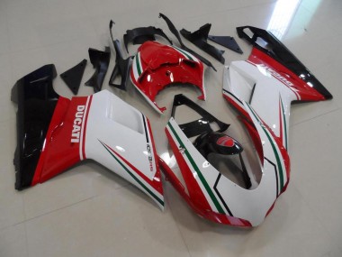 Rouge Blanc Carénages Ducati 848 1098 1198 2007-2014