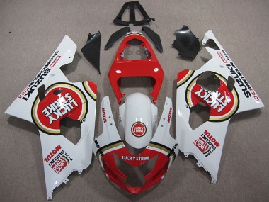 Rouge Blanc Lucky Strike Motul Carénage GSXR 600 K4 2004-2005